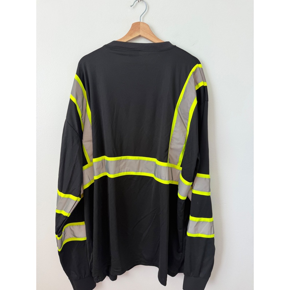 Golden Elephant High Visibility Long Sleeve Work Shirt – Black & Yellow 5XL NWT - Picture 4 of 4